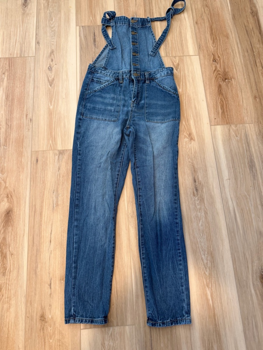 Forever 21 Dark Blue Denim Women's Overalls with Front Pockets